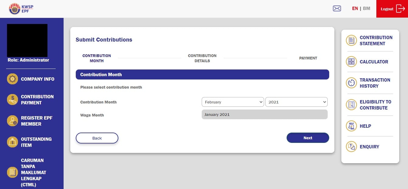 epf contribution