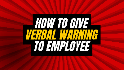 Cover image for How To Give Verbal Warning to Employee