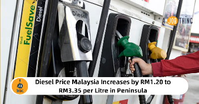 Cover image for Diesel Price Malaysia Increases by RM1.20 to RM3.35 per Litre in Peninsula