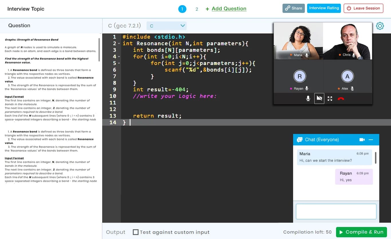 live coding interview