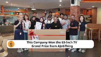 Cover image for This Company Won the 63-Inch TV Grand Prize from AJobThing