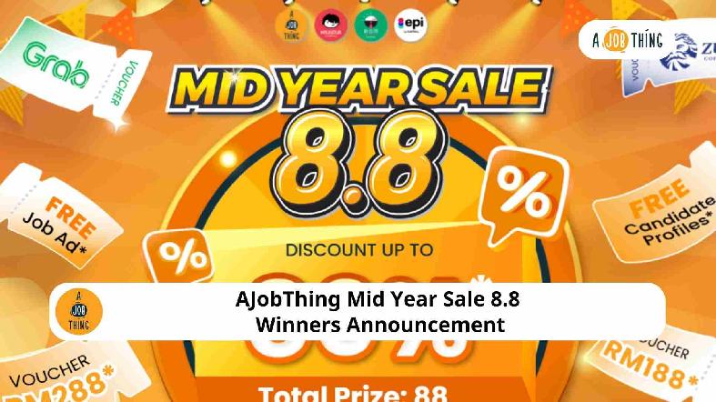 AJobThing Mid Year Sale 8.8 Winners Announcement