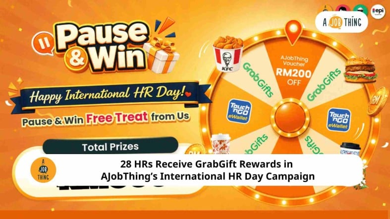 28 HRs Receive GrabGift Rewards in AJobThing’s International HR Day Campaign